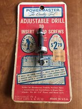 Vintage Powermaster Adjustable Drill bit on orignal Card picture