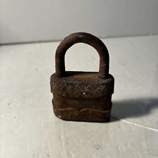 Antique Rustic Old German Iron Lock Rare Collectible Sold As Is picture