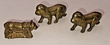 3 Brass Lion Figurines Statue House Office Table Decoration Animal Figurines picture