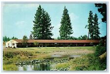 c1950's King Cole Motel & Restaurant Cottages Creek Coeur d'Alene Idaho Postcard picture