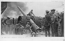 British Heavy Artillery Cannon Gun Firing 1914 to 1918 8x10 World War I Photo picture