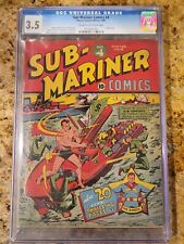 1941 Timely Marvel Comics Sub-Mariner Comics 4 CGC 3.5. USA vs Nazi WW2 Cover picture