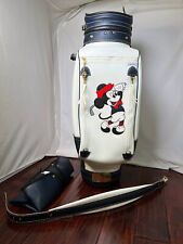 Vintage Disney Belding Sports Golf Bag Mickey Mouse Leather Red White & Blue USA picture