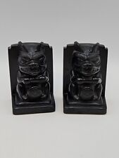  Haida Beaver Totem Bookends Set of 2 Pacific Northwest Totem Art 6 Inch Vintage picture