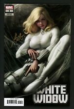 White Widow #1 Stanley Artgerm Lau Variant Signed W COA picture