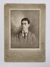 Antique FRITZ Cabinet Card Portrait Photo of Young Man in Suit Tie, Reading PA picture