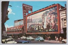 Harold's Club Illuminated Sign Reno Nevada NV 1950s Postcard Harolds picture