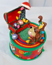 Vintage 1996 Looney Tunes Tangled Up Tasmanian Devil Music Box Christmas Edition picture
