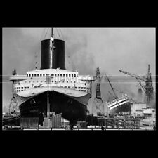 Photo B.004947 SHIPS SS NORMANDY & SS PARIS FRENCH LINE LINER LE HAVRE 1939 picture