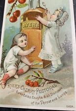 Trade Card 1880’s Ayer’s Cherry Pectoral Moffett Druggist Mount Holly New Jersey picture