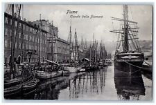 c1910 Schooner Boat Fiumara Canal Fiume Croatia Antique Unposted Postcard picture