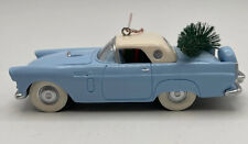 1993 Hallmark Christmas Ornament Blue 1956 Ford Thunderbird Car w/Tree picture