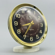 Vintage Ingraham Wind Up Alarm Clock MCM Made In Brazil 5.5