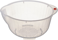 Japanese Rice Washing Bowl with Side and Bottom Drainers, Made in Japan picture