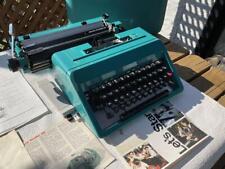 OLIVETTI STUDIO 45 Typewriter Blue Green Case Vintage Confirmed to Work Rare JPN picture