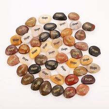 50PCS Hope Stones Engraved Inspirational Rocks Prayer Stones Gift Healing Sto... picture