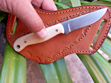 CUSTOM MADE STAINLESS STEEL SKINNING KNIFE  WITH BONE HANDLE picture