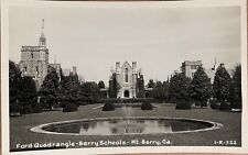 RPPC Mount Berry College Ford Quadrangle Georgia Real Photo Postcard c1950 picture