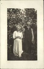 RPPC Elderly Edwardian couple spouses? Beard 1904-20s real photo postcard picture