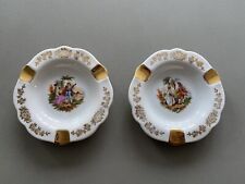 Limoges Vintage Ashtray Pair France Porcelain courting couple picture