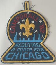 Scouting a Force For Chicago Patch 1982 Camporall Embroidered BSA Boy Scouts Vtg picture