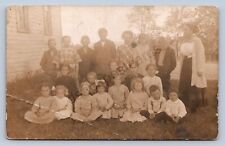 K2/ Meadville Pennsylvania RPPC Postcard c1910 School Students Teacher 186 picture