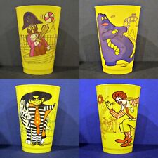 4 McDonalds Plastic Beverage Cups - 1978 Vtge - Ronald Grimace Hamburglar Crook picture