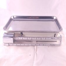 Vtg French Terraillon Balance Tray Kitchen Scale Chrome Cream 10kg Made France picture