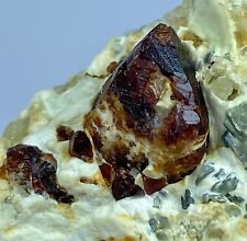 20 Gram Fabulous Natural Rare  Garnet Crystal On Matrix Specimen-Pakistan  picture