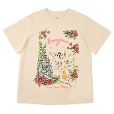 Japan Tokyo Disney Store Belle Short Sleeve T-Shirt White L Princess Destination picture