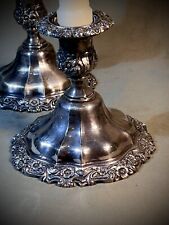 Amazing Antique Silver Candle Holders picture