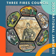 Three Fires Council, 2023 National Jamboree 7 Patch Set, Cantigny Park, Regular picture