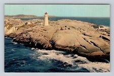 Peggy's Cove Nova Scotia-Canada, Aerial Peggy's Cove Light, Vintage Postcard picture