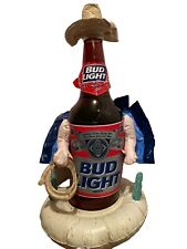 Vintage Bud Light Rodeo Blow Up Inflatable Man Cave Retro Bud Light Bottle Decor picture