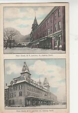 WHITE RIVER JUNCTION,VT~DUO VIEW~ MAIN STREET~1909 POSRCARD picture