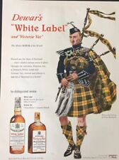 Original Vintage 1948 Dewar’s White Label Victoria Vat Scotch Bagpipes Color picture