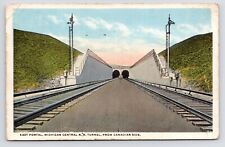 c1920s~East MCRR Railroad Tunnel~Detroit River~Windsor Ontario~Vintage Postcard picture