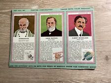1963 National Biscuit Co. GIANTS OF SCIENCE panel of 3.(15,4,17) Vg-Ex picture
