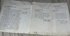 3 1917 Signed Letters Massachusetts Supreme Court Chief Justice Arthur Pren Rugg picture