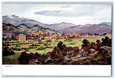 Cetinje Montenegro Postcard General View Park Buildings Mountain c1910 picture