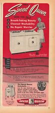 1954 Speed Queen Royal Pair Vintage Print Ad Automatic Washer Dryer picture
