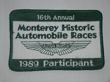 16th Annual Monterey Historic Automobile Race - ASTON M - 1989 PARTICIPANT Patch picture