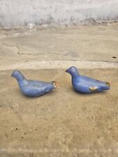 RRR RARE  Antique Vintage Set of 2 Ceramic Bird Whistle Hand Made-Nand Painted picture