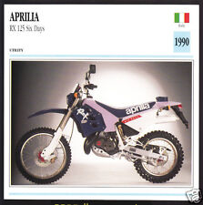 1990 Aprilia RX 125cc Six Days ISDT Trials Enduro Passeri Motorcycle Photo Card picture