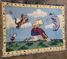 NWT Vintage Classic Pooh Throw Blanket Goodwin Weavers Disney Eyore Tigger  picture