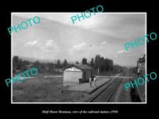 OLD 6 X 4 HISTORIC PHOTO OF HALF MOON MONTANA, THE RAILROAD DEPOT STATION c1950 picture