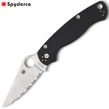 Spyderco Paramilitary 2 CPM-S45VN Serrated Blade Black G10 Handles PM2 C81GS2 picture