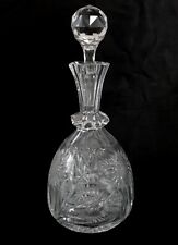 Exquisite vintage full lead cut crystal decanter, very heavy picture