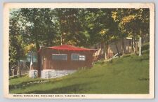 Postcard Missouri Taneycomo Rockaway Beach Rental Bungalows Vintage 1924 picture