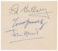 Ed Hillary Tenzing Norgay John Hunt signed autograph Everest card AMCo COA 8668 picture